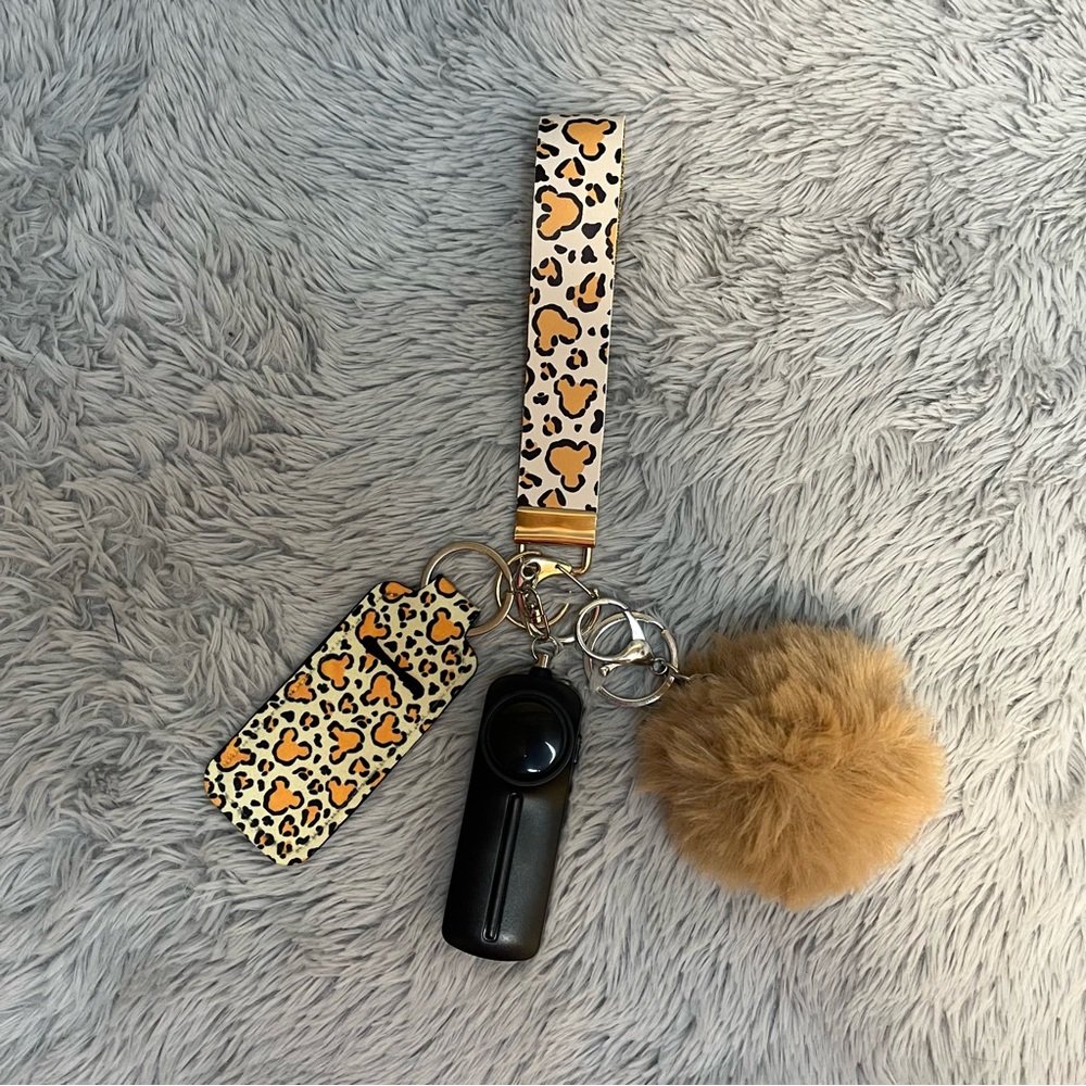 Mickey Mouse Leopard Print Safety Keychain